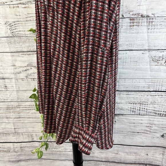 Lord & Taylor Blouse Tunic size Extra Large Red Black Career Church Executive - Picture 10 of 12